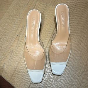 PVC round wooden heel